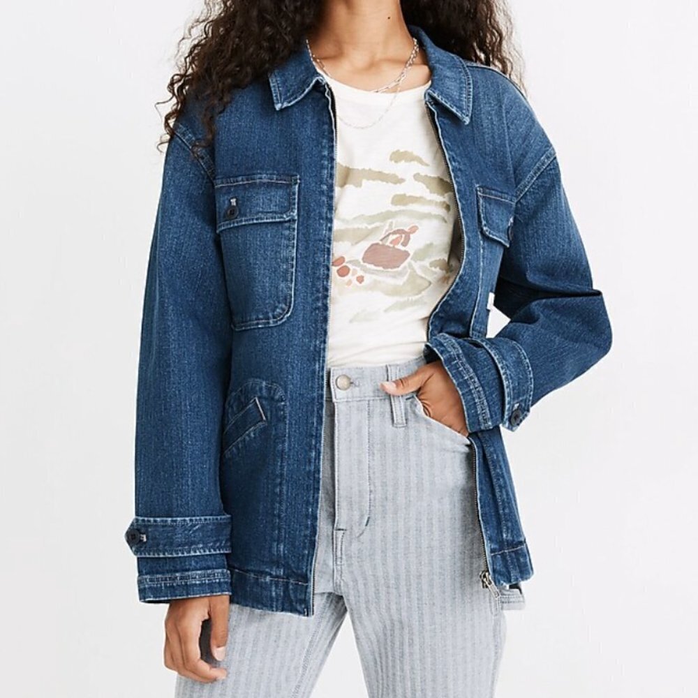 Madewell Workwear Collection Herringbone Jean Barn Jacket